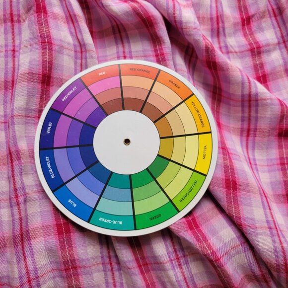 Terra Sky Womens Top 2X Plus Peasant Pink Plaid On Off Shoulder PLA114E - Picture 7 of 8